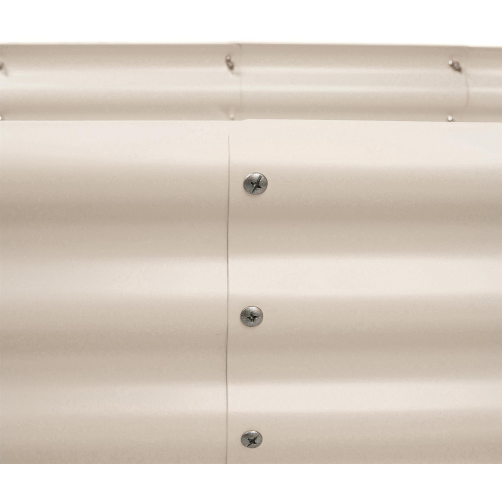 Harbour Housewares Ivory Galvanised Steel Raised Garden Bed Extension Panel 50cm 2 Pack Image 4