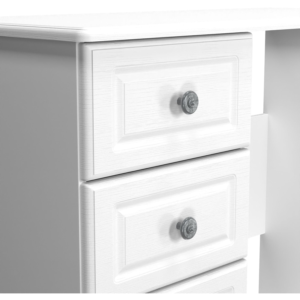 Crowndale Pembroke 3 Drawer Matt White Vanity Dressing Table Ready Assembled Image 5