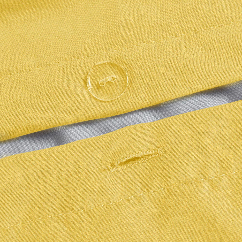 Velosso King Size Yellow Plain Microfibre Duvet Cover Set Image 3