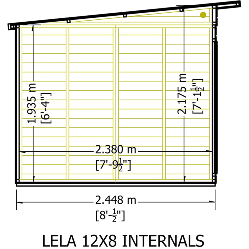 Shire Lela 12 x 8ft Double Door Summerhouse Image 8