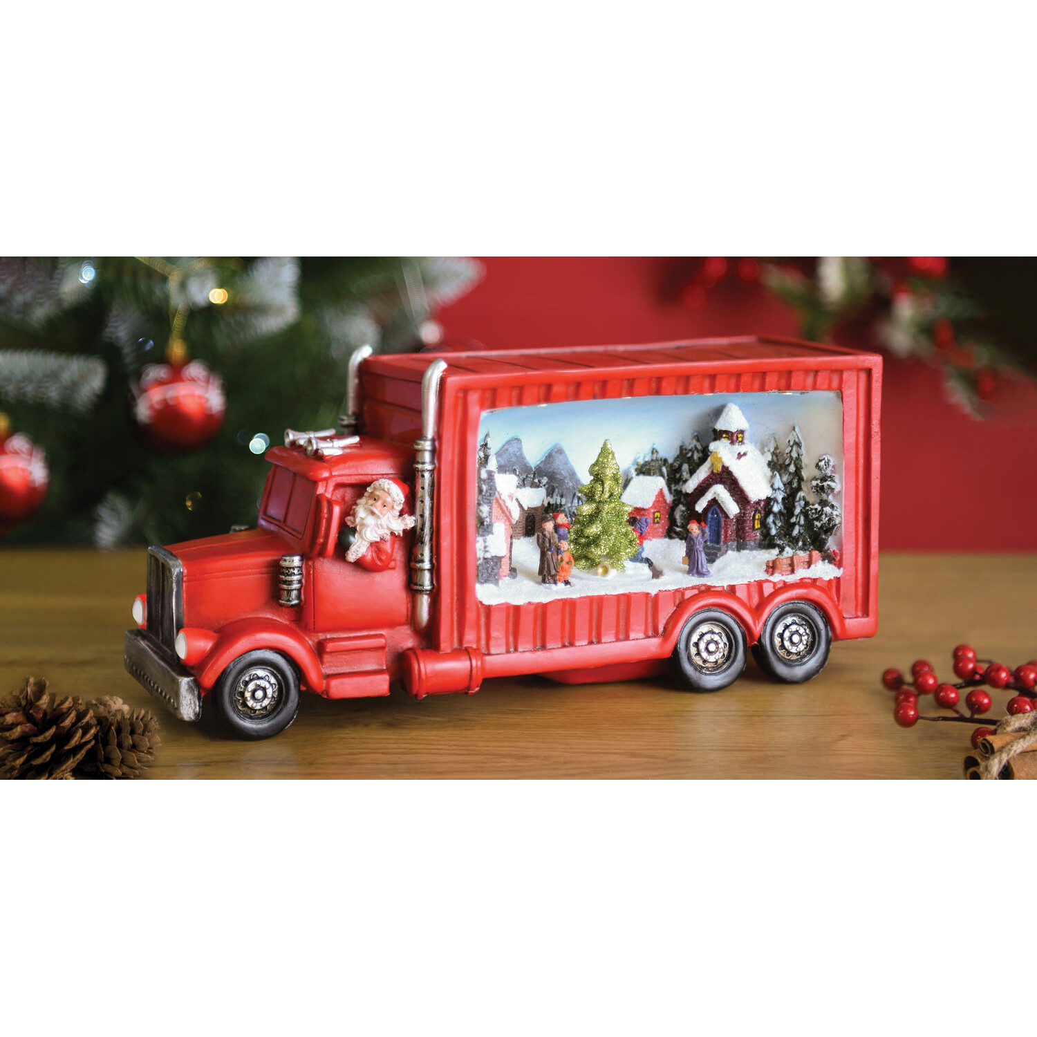 Christmas Truck Scene - Red Image 2