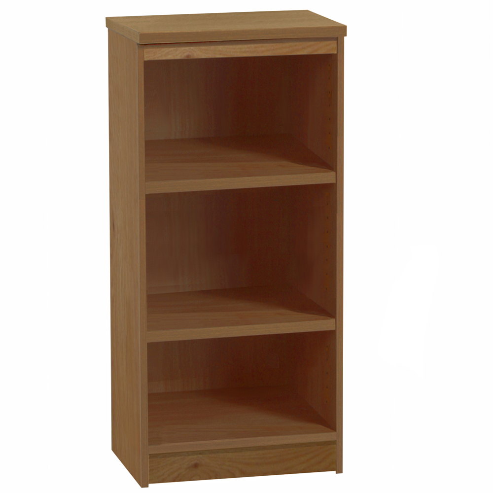 R White Cabinets 3 Shelf English Oak Mid Height Bookcase Image 2