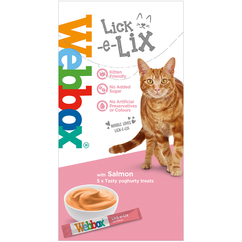 Webbox Lick-e-Lix with Salmon Tasty Yoghurty Cat Treat 15g 5 Pack Image 2