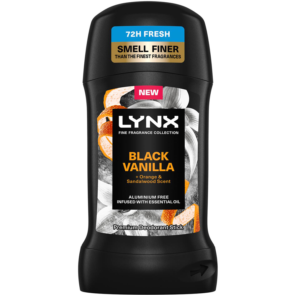 Lynx Black Vanilla Deodorant Stick 50ml 3 Pack Image 2
