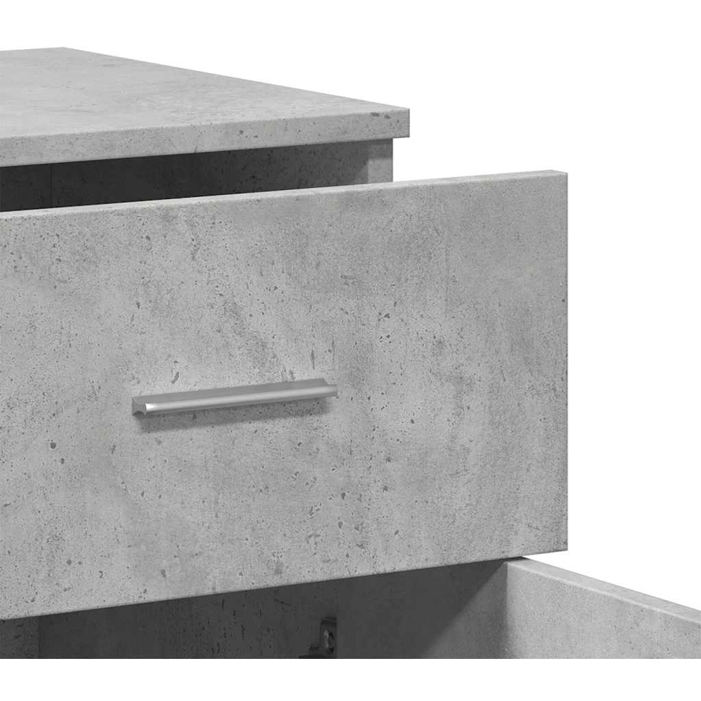 vidaXL 2 Door 2 Drawer Concrete Grey Sideboard 2 Pack Image 7
