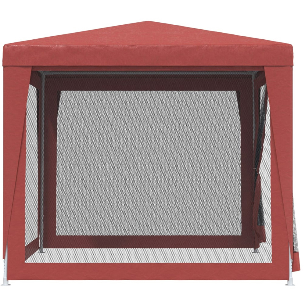 vidaXL 2.5 x 2.5m Red Party Tent with 4 Mesh Sidewalls Image 4