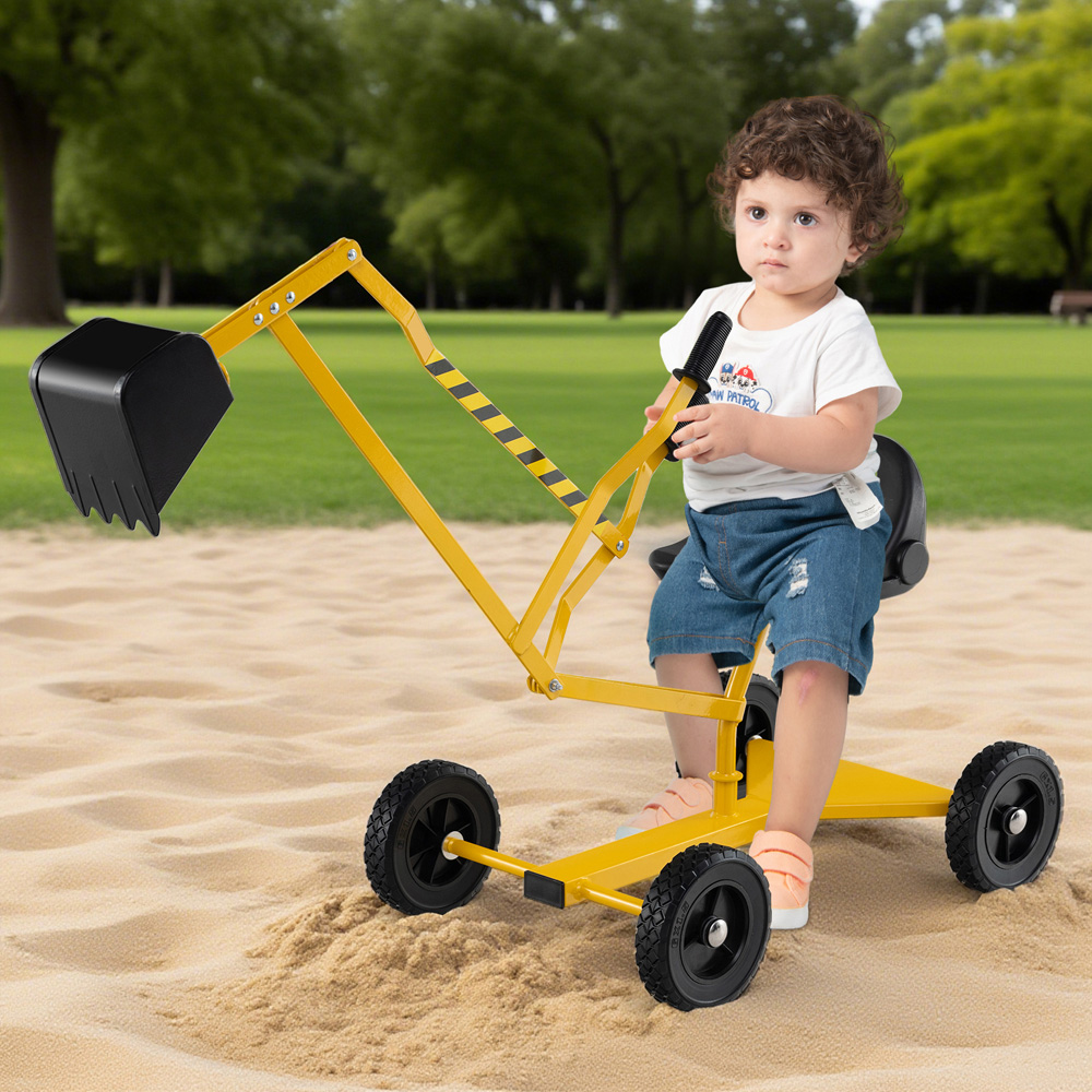 Costway Kids Yellow Rotatable Sand Digger Image 2