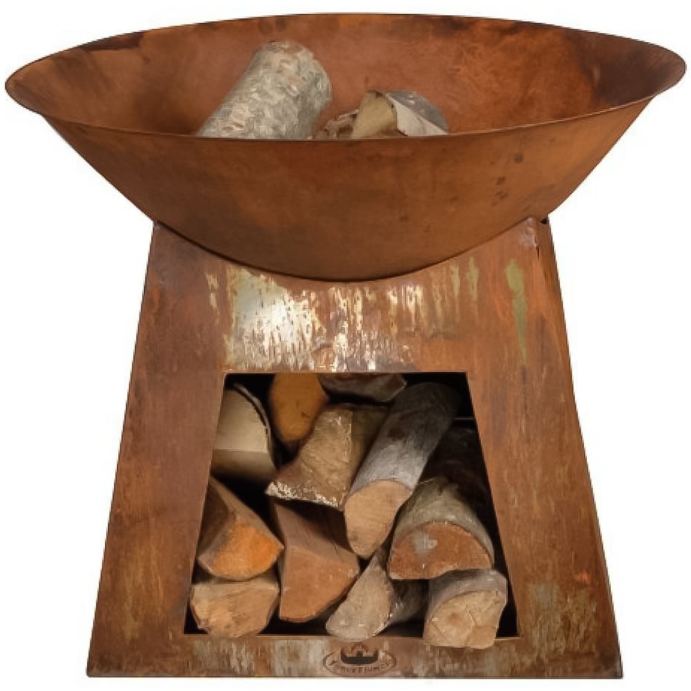 Fallen Fruits Small Fire Bowl with Wood Storage Image 1