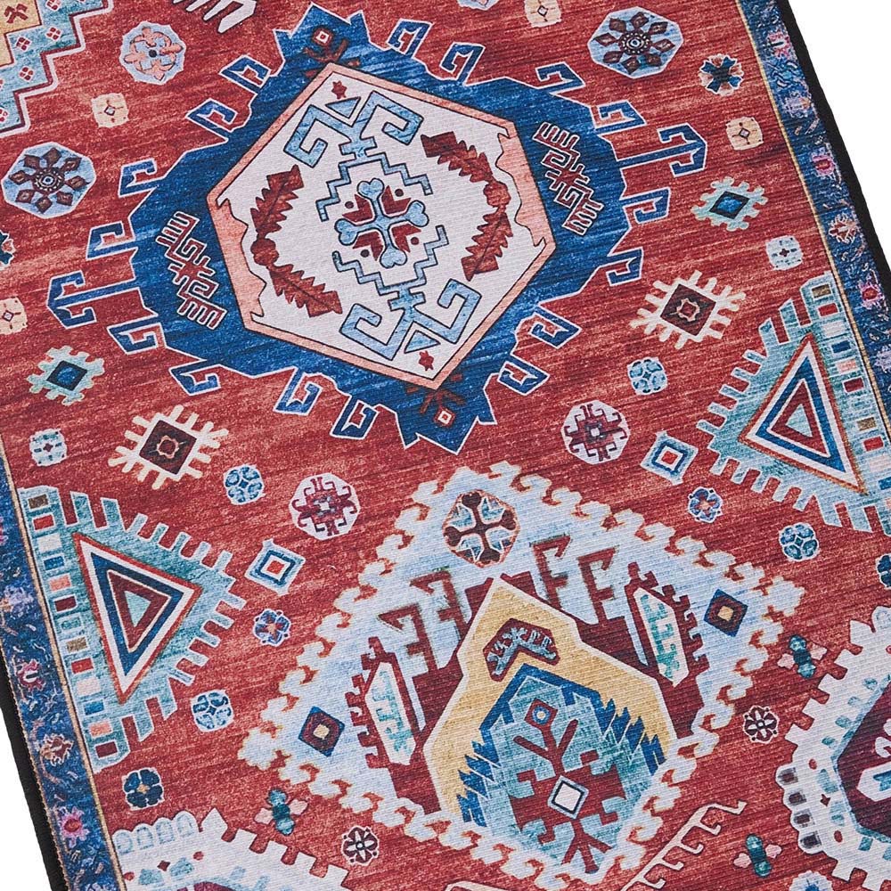 Living and Home Bohemian Eclectic Geometric Non-Slip Runner Rug 240 x 60cm Image 5