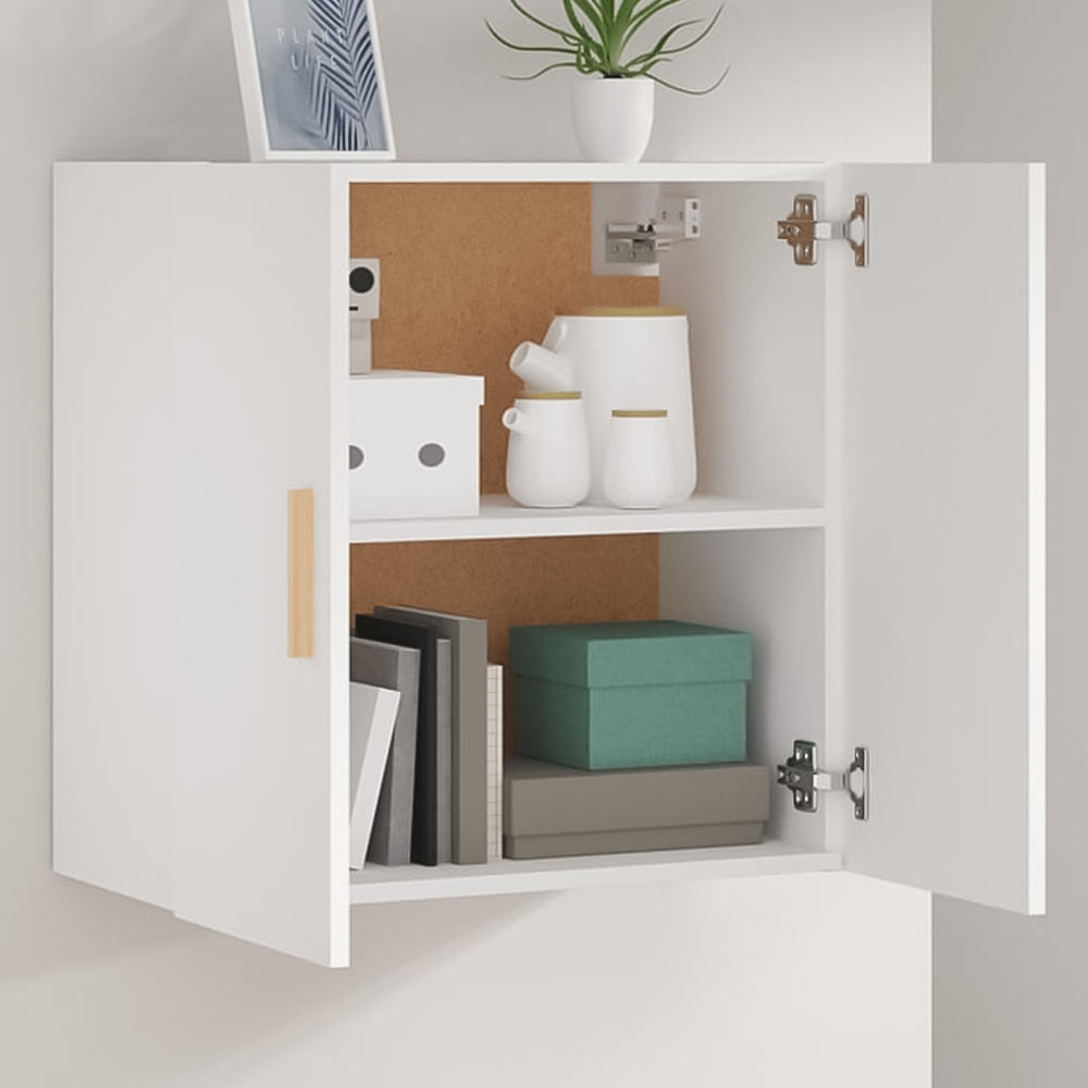 vidaXL 2 Door White Wall Cabinet Image 1