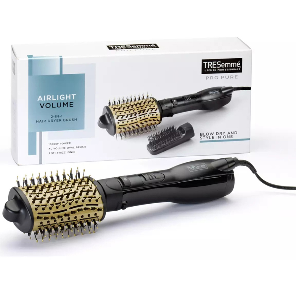 TRESemme 2-in-1 Ionic Tourmaline Ceramic Barrel Hair Dryer Brush with Attachments 1000W Image 7