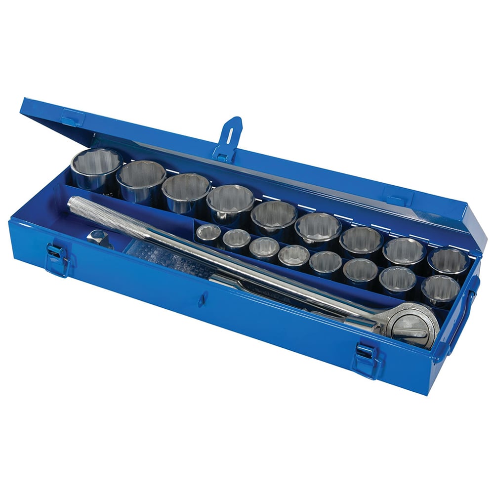 Silverline 21 Piece 3/4 inch Drive Metric Socket Set Image 1