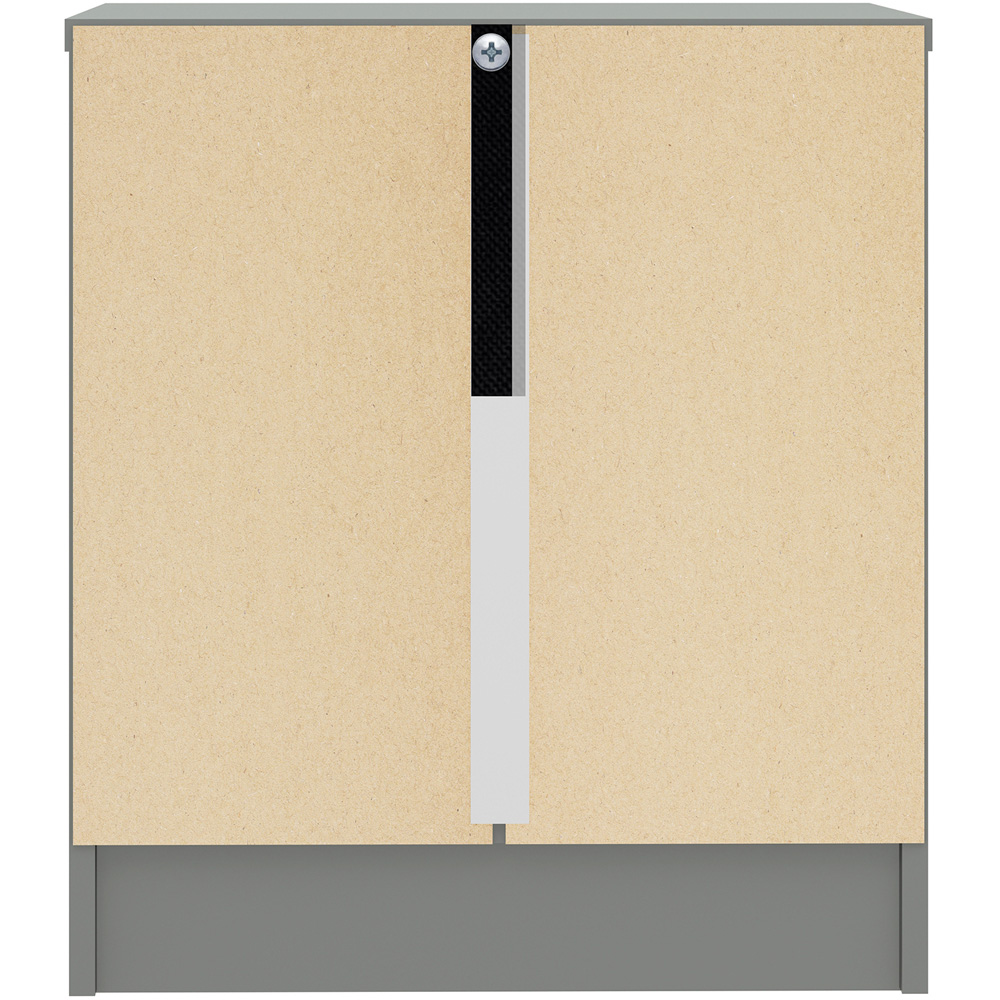 Seconique Denver Single Drawer Grey Gloss Bedside Table Image 7
