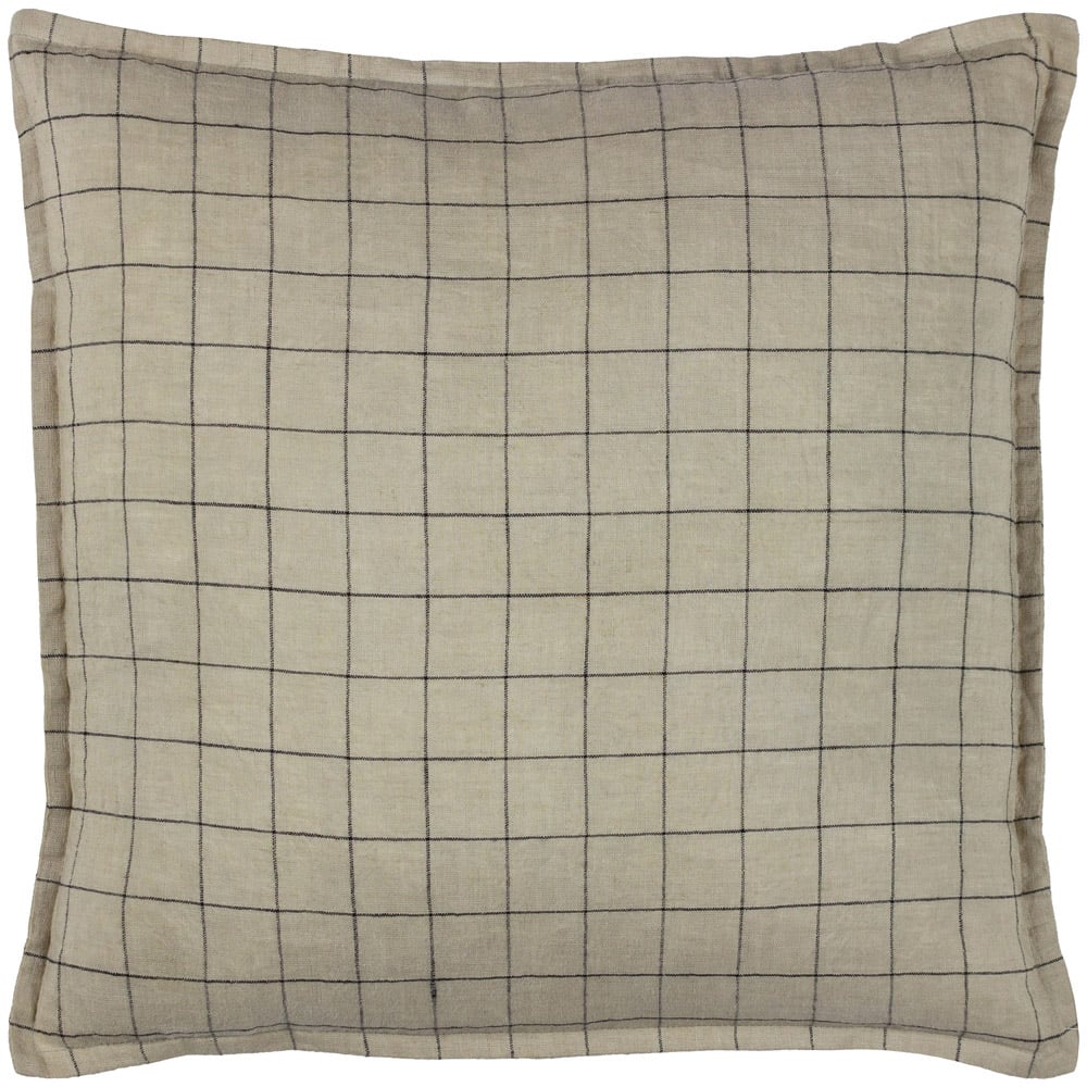 Yard Grid Check Stone Cushion Image 1