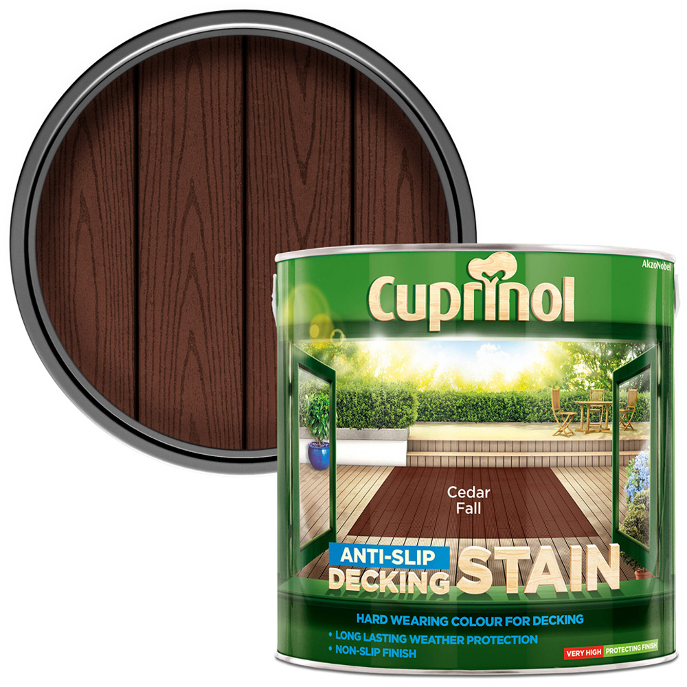 Cuprinol Cedar Fall Anti Slip Decking Stain 2.5L Image 1