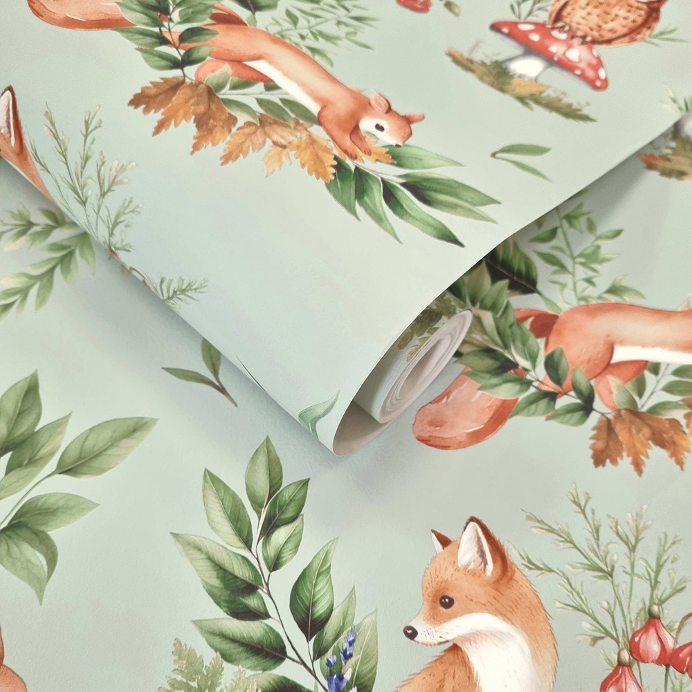 Holden Decor Forest Friends Sage Wallpaper Image 2