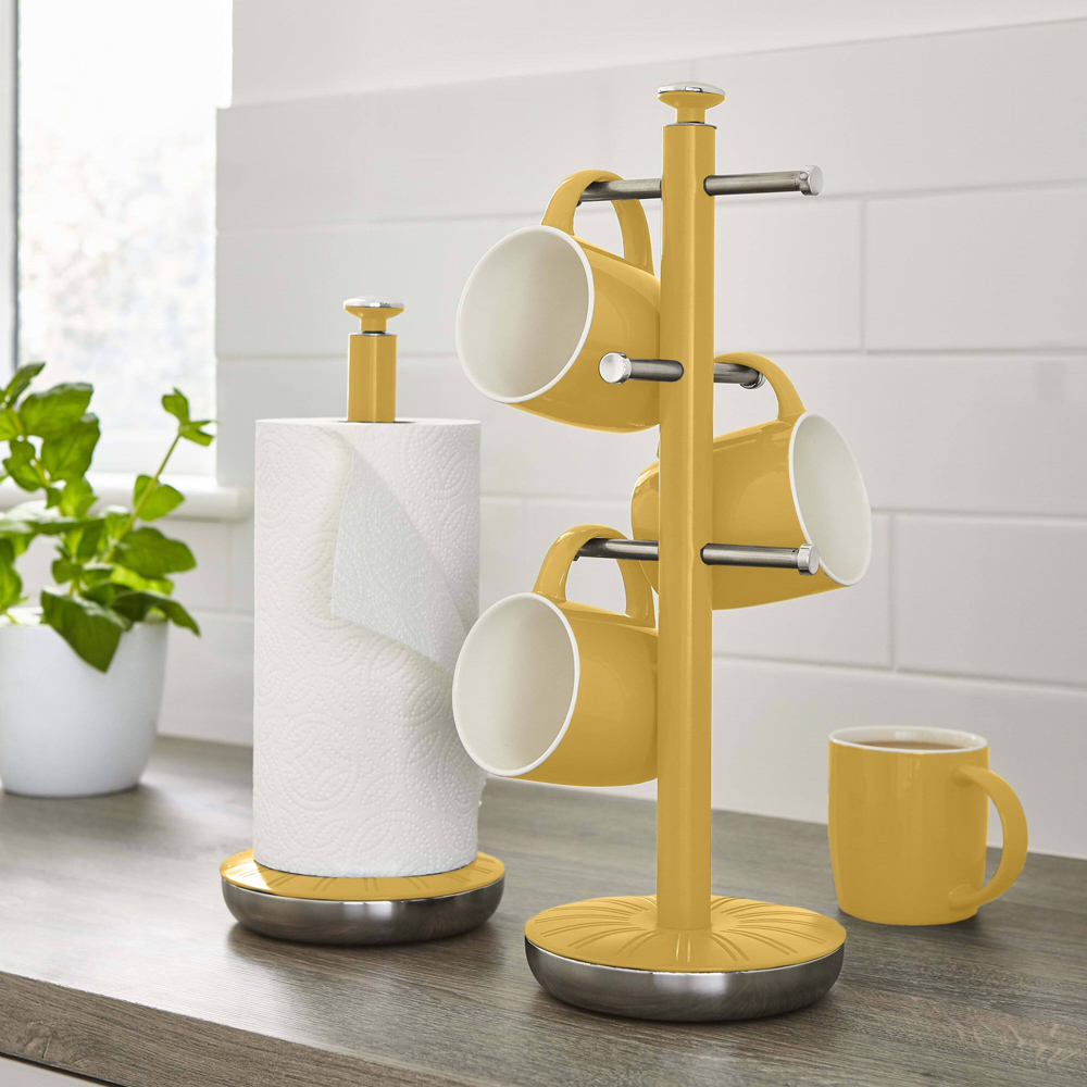 Swan Yellow Towel Pole and Mug Tree Image 2