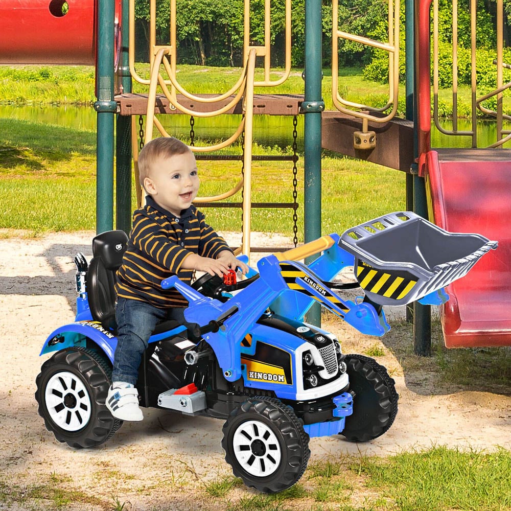 Costway Kids Blue Ride On Excavator Image 3