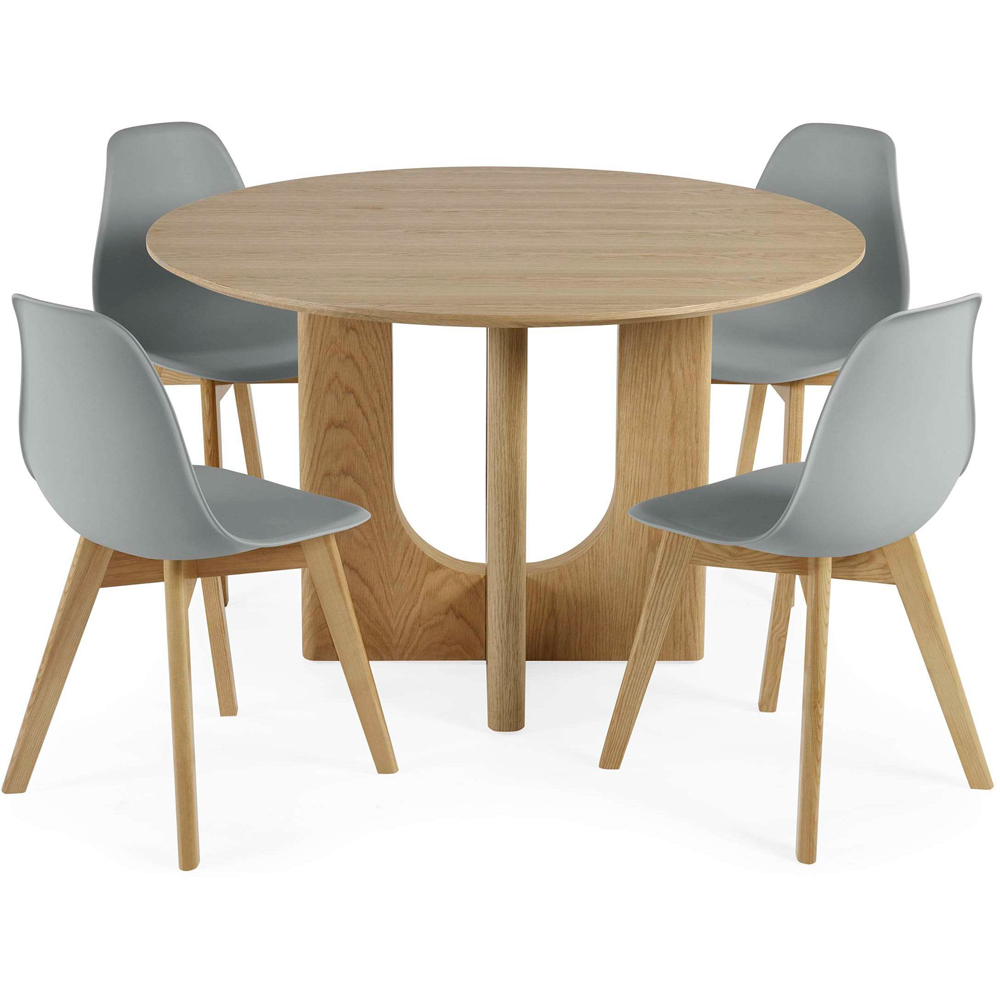 Julian Bowen Agatha Set of 2 Grey Plastic Dining Chair Image 3