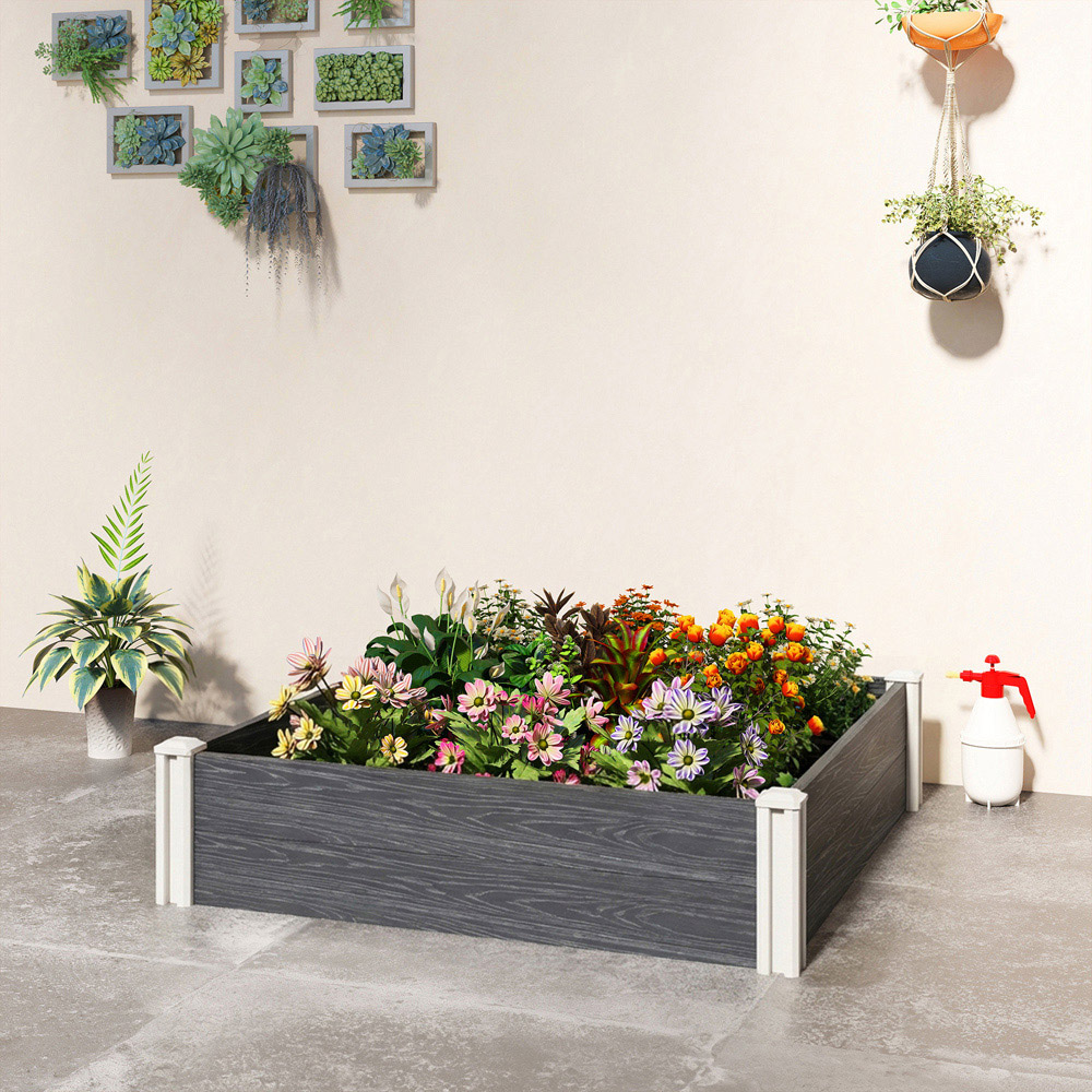 Outsunny Grey Vinyl Raised Garden Bed Kit 30 x 90 x 90cm Image 7