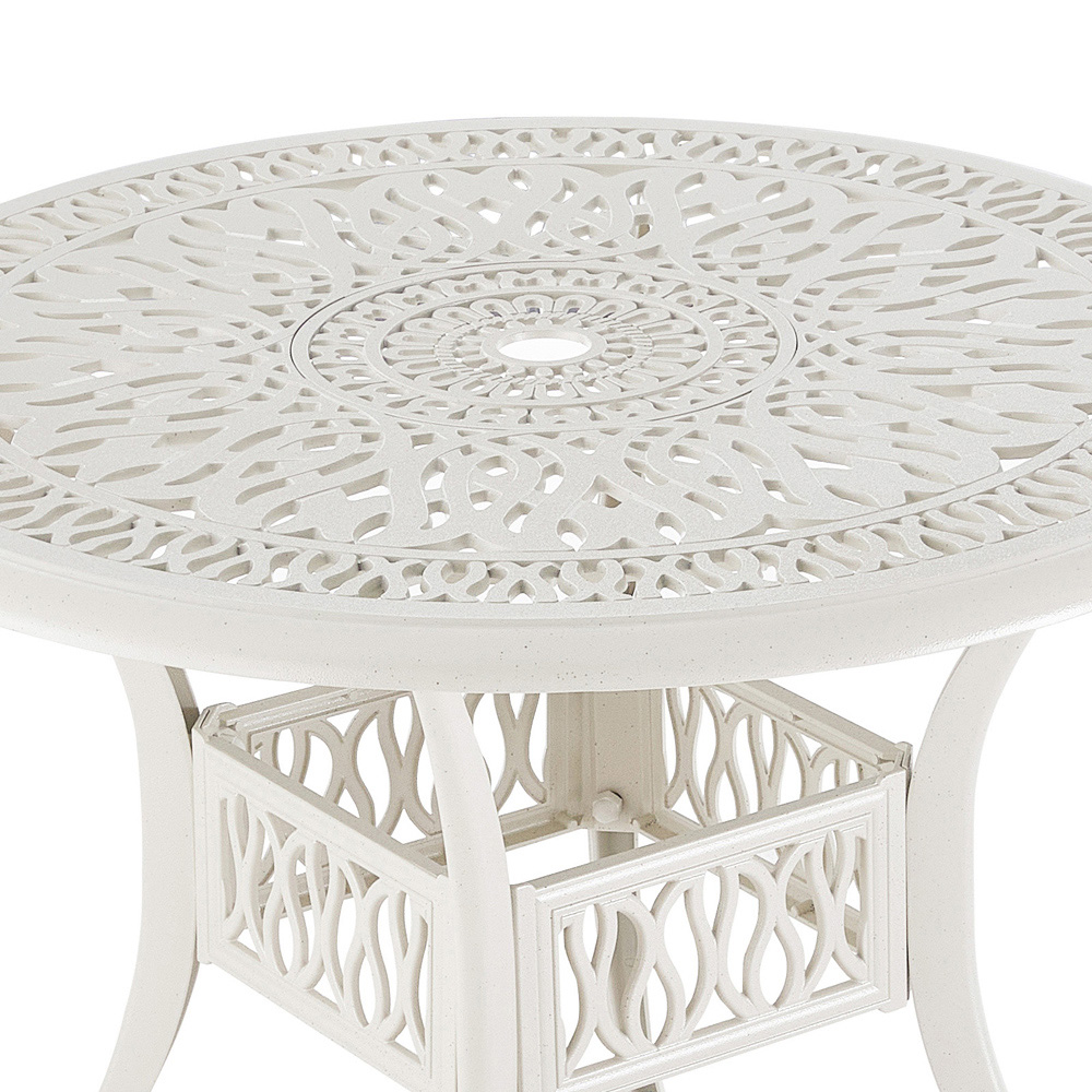 Living and Home 4 Seater White Bistro Set Image 5