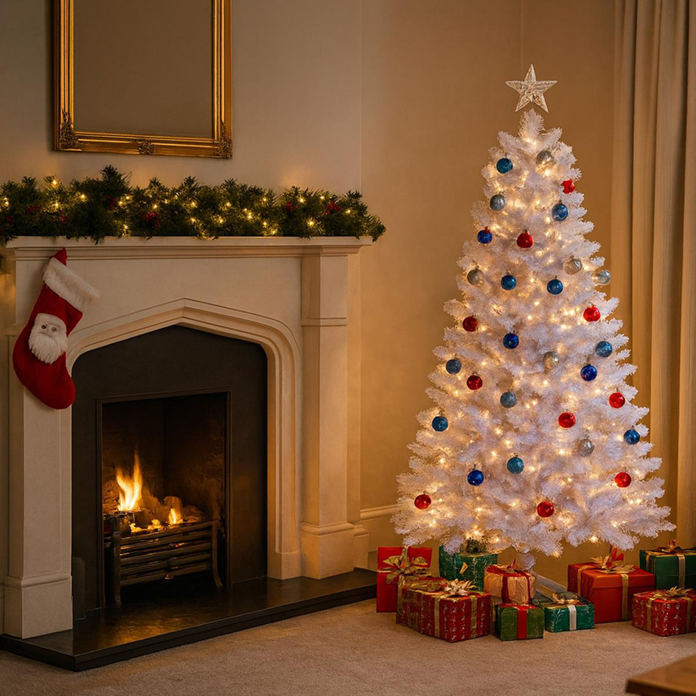 House Of Home White Artificial Christmas Tree 6ft Image 2