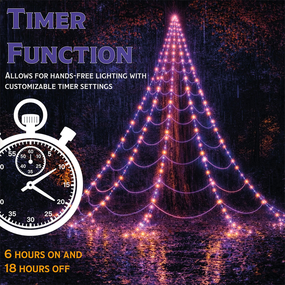 FXLab 250 Orange and Purple LED Spider Web Light 5 x 5m Image 2
