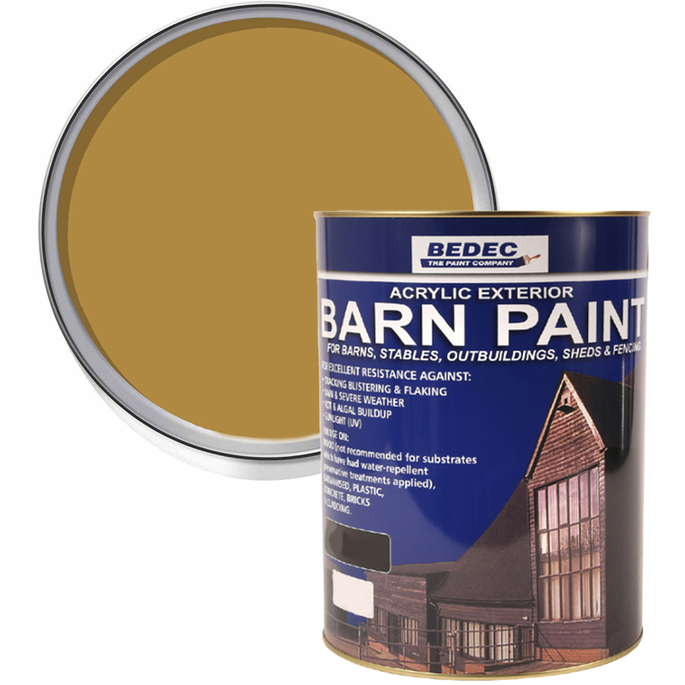 Bedec Solid Pine Semi Gloss Barn Paint 5L Image 1