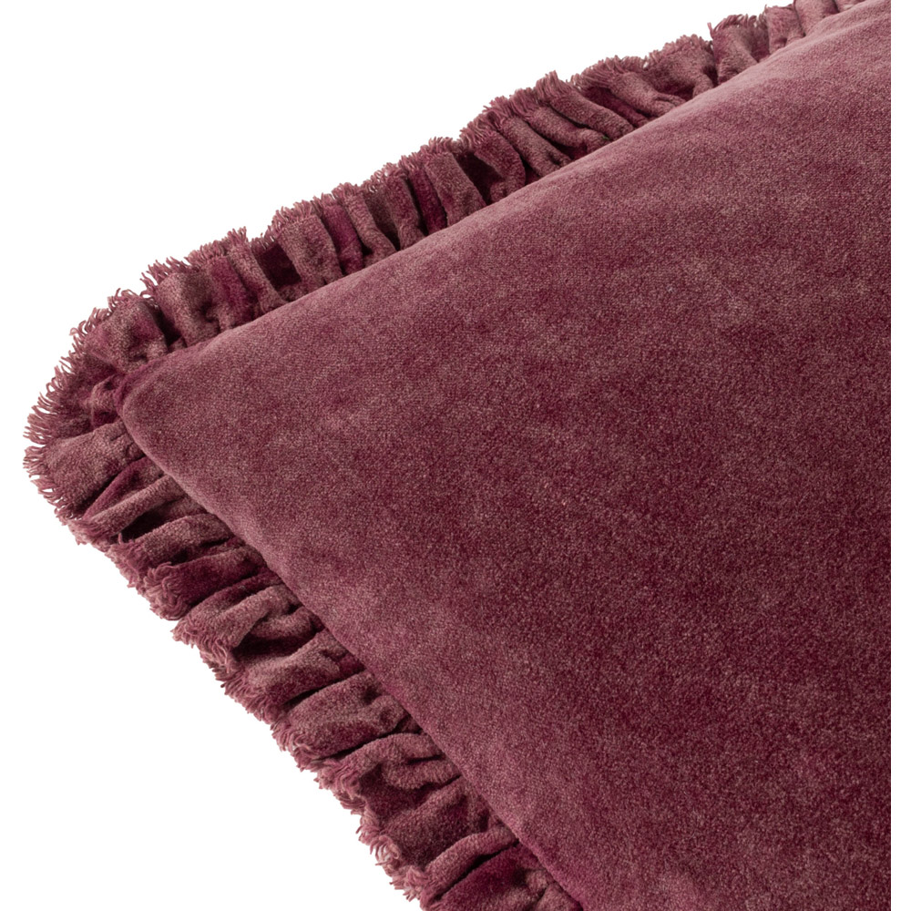 Yard Bertie Cotton Burnt Red Velvet Cushion 45 x 45cm Image 5