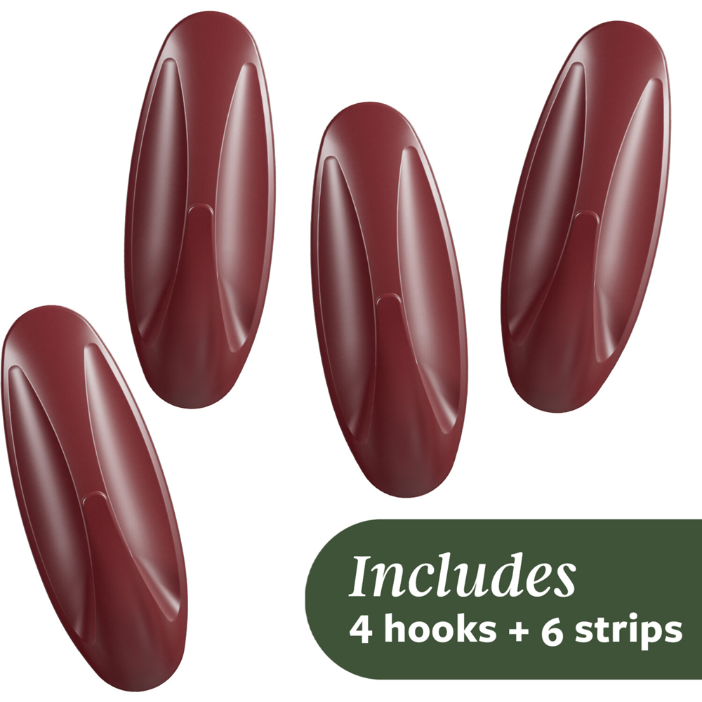 Pack of 4 Command Medium Designer Hooks Mulled Wine Image 3