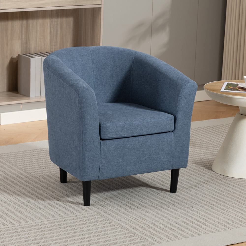 Artemis Home Beulah Light Denim Fabric Accent Chair Image 7