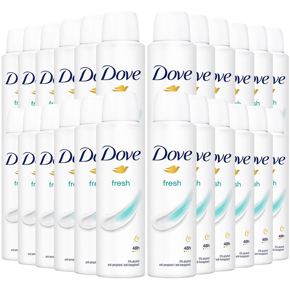 Dove Fresh Sweat Protection Women Anti-Perspirant Deo 150ml 24 Pack Image 1