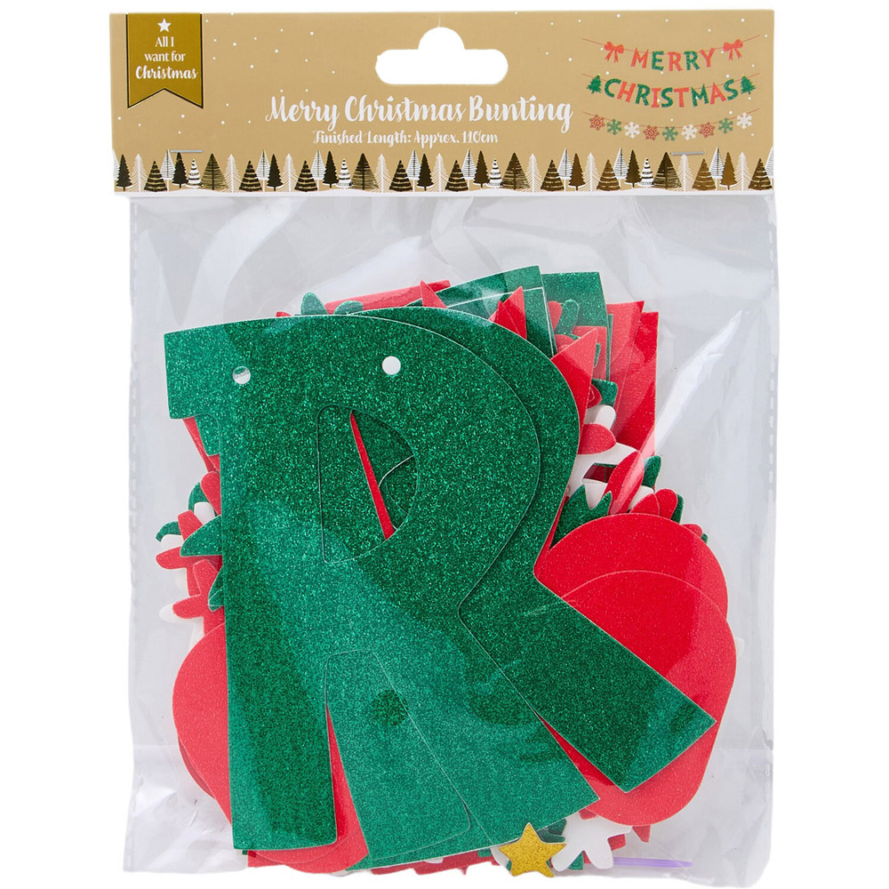 Merry Christmas Glitter Bunting Image 2