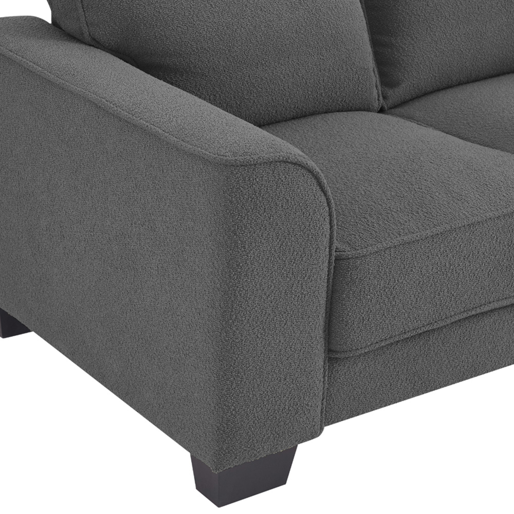 Home Detail Jada 3 Seater Dark Grey Boucle Sofa Image 6