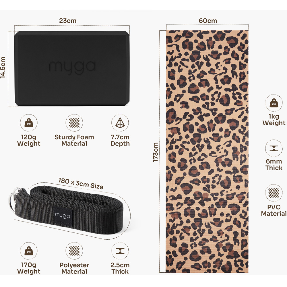 Myga Leopard Yoga Set Image 5