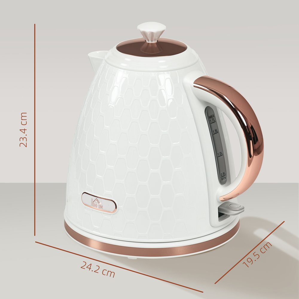 HOMCOM 800-206V70CW Cream 1.7L Fast Boil Electric Kettle 3kW Image 9