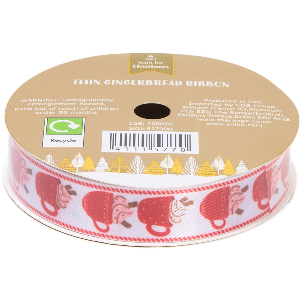 Thin Gingerbread Decorating Ribbon Image 2