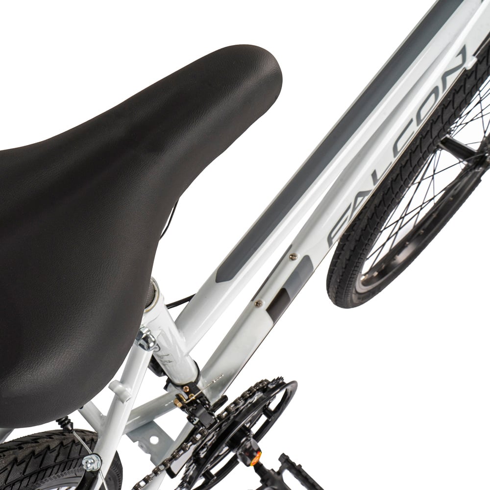 Falcon Aurora Kids 24 inch 6 Speed White Hybrid Bike Image 5