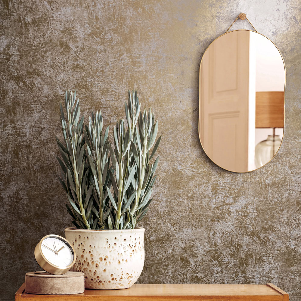 Galerie Industrial Effects Metallic Gold and Grey Wallpaper Image 3