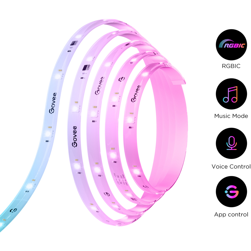 Govee RGBICW LED Smart Strip Light 5m Image 3