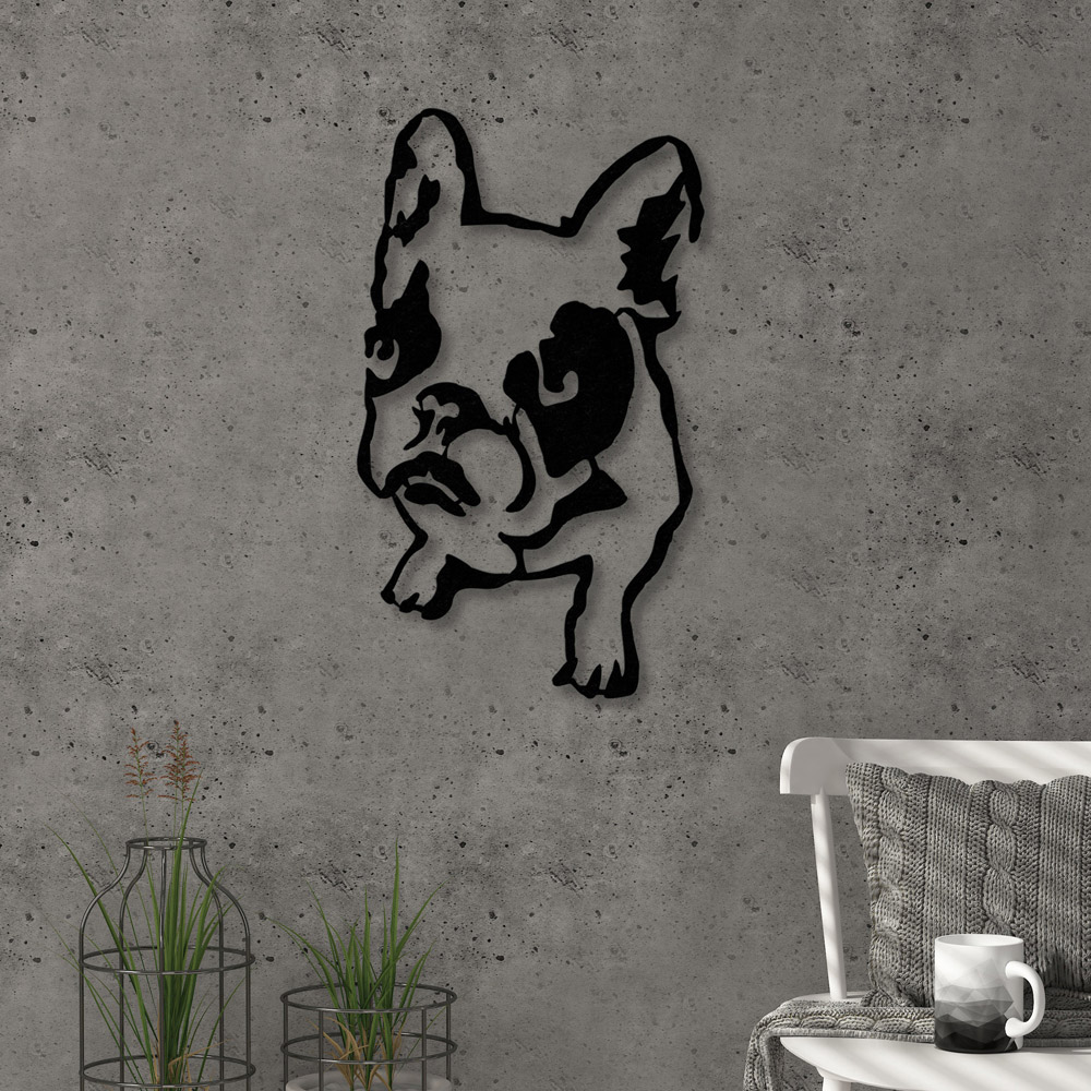 Decortie Black Minimalist Metal Modern Dogo Wall Art Image 2