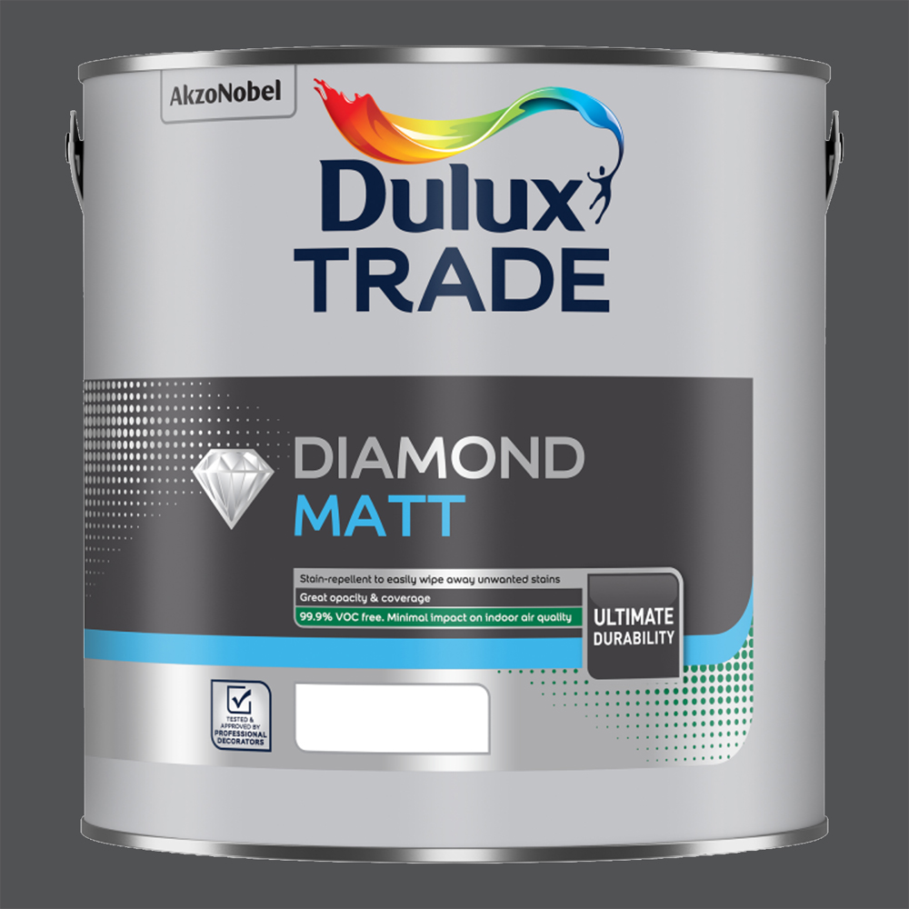 Dulux Trade Cannon Ball Walls and Ceilings Diamond Matt Paint 2.5L Image 2