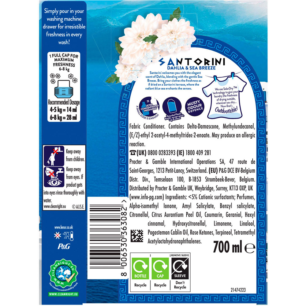 Lenor Outdoorable Scented Fabric Conditioner Image 3