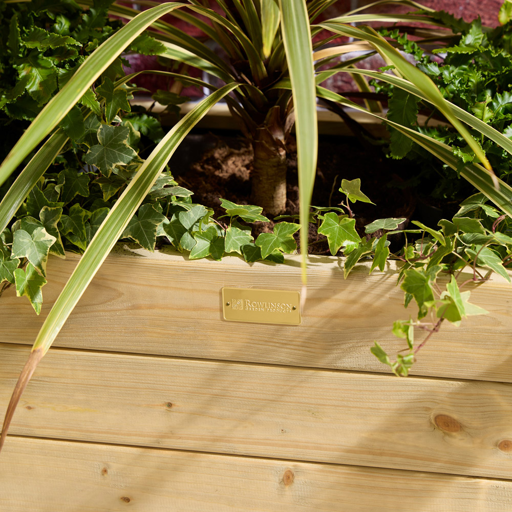 Rowlinson Marberry Natural Wooden Tall Garden Planter 57.5 x 90 x 40cm Image 3