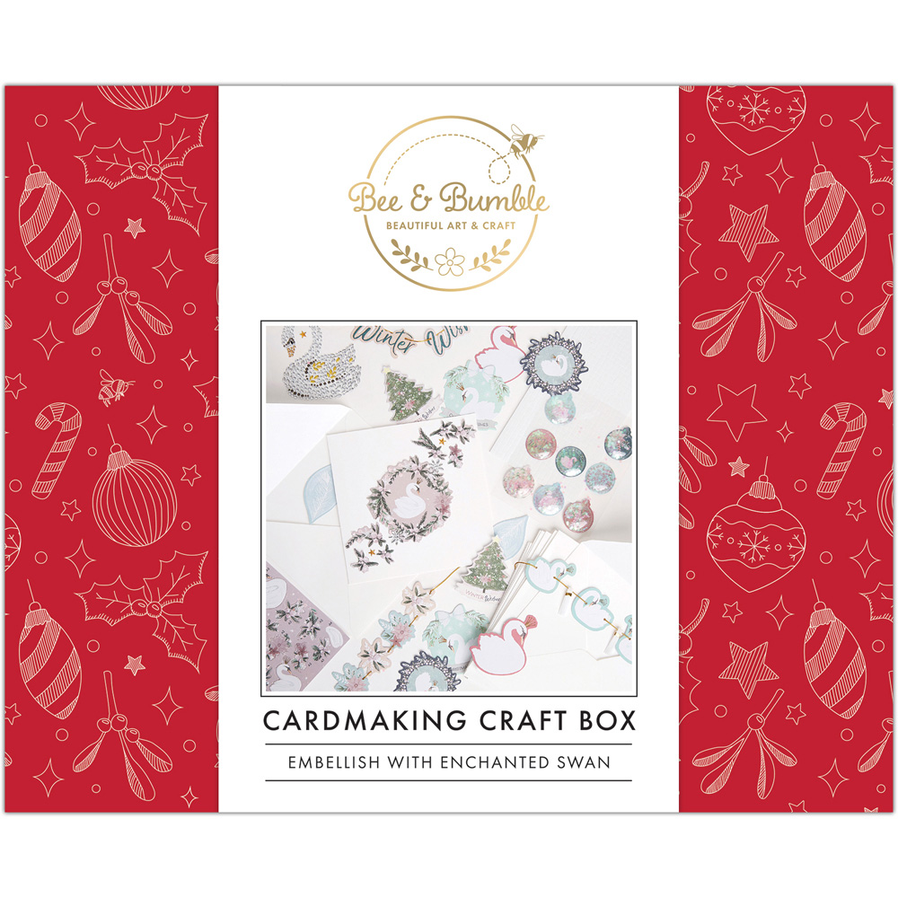 Bee & Bumble Multicoloured Enchanted Swan Cardmaking Craft Kit Image 4