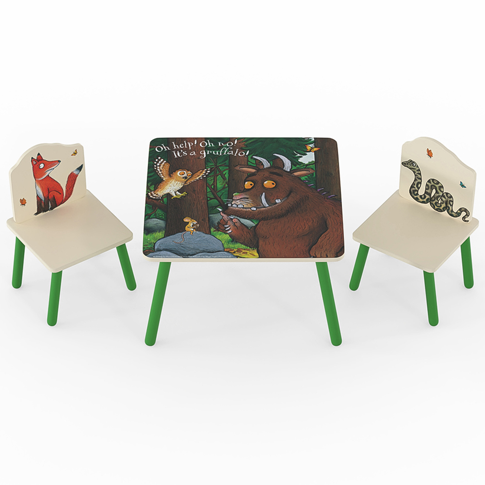 Kidsaw Gruffalo 2 Seater Green and Cream Table and Chairs Image 2