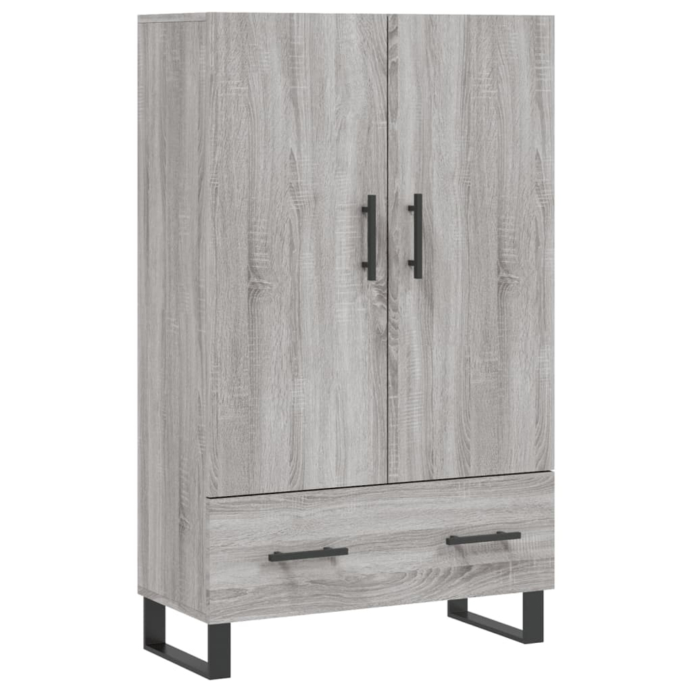 vidaXL 2 Door Single Drawer Grey Sonoma Highboard Image 2