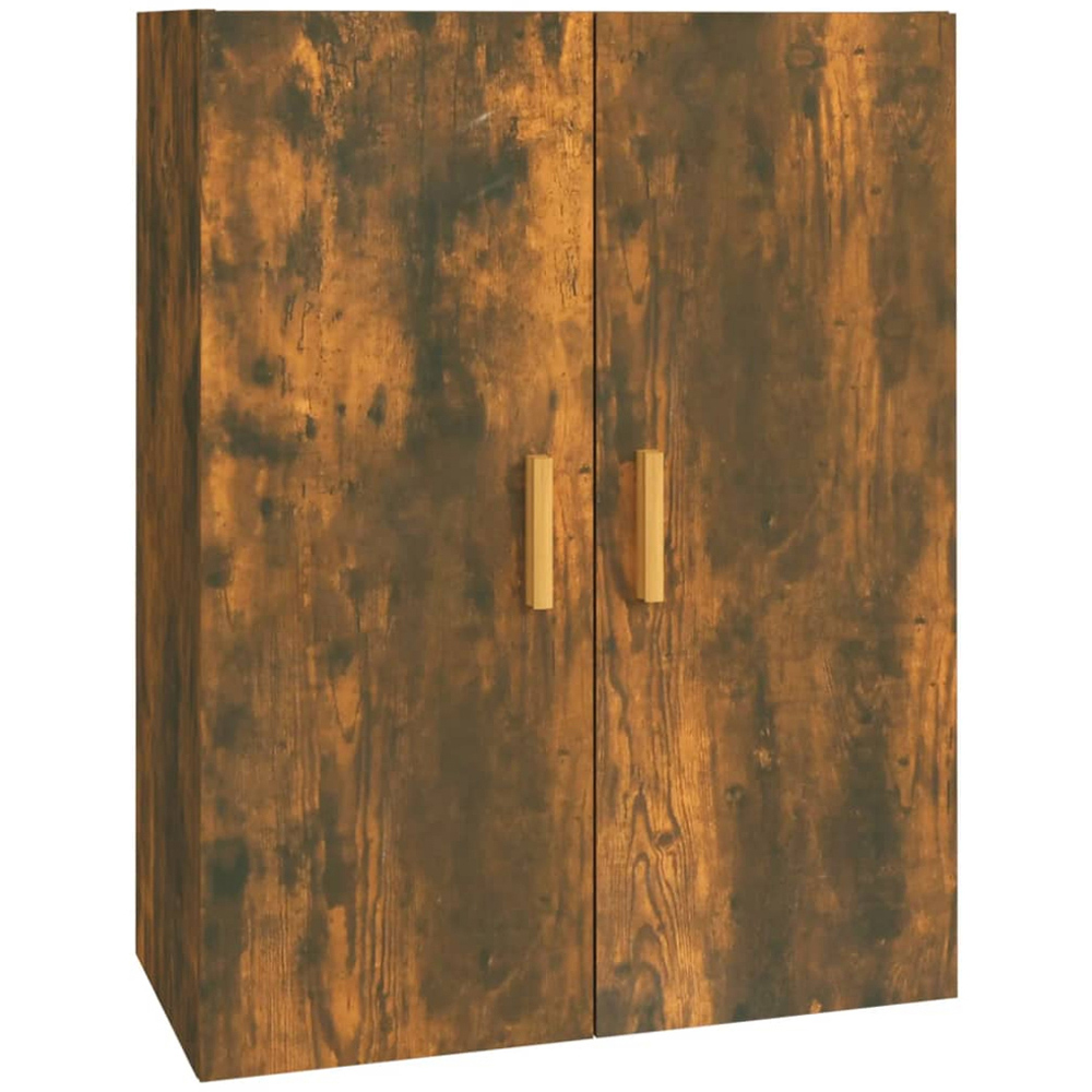 vidaXL 2 Door Smoked Oak Hanging Wall Cabinet Image 2