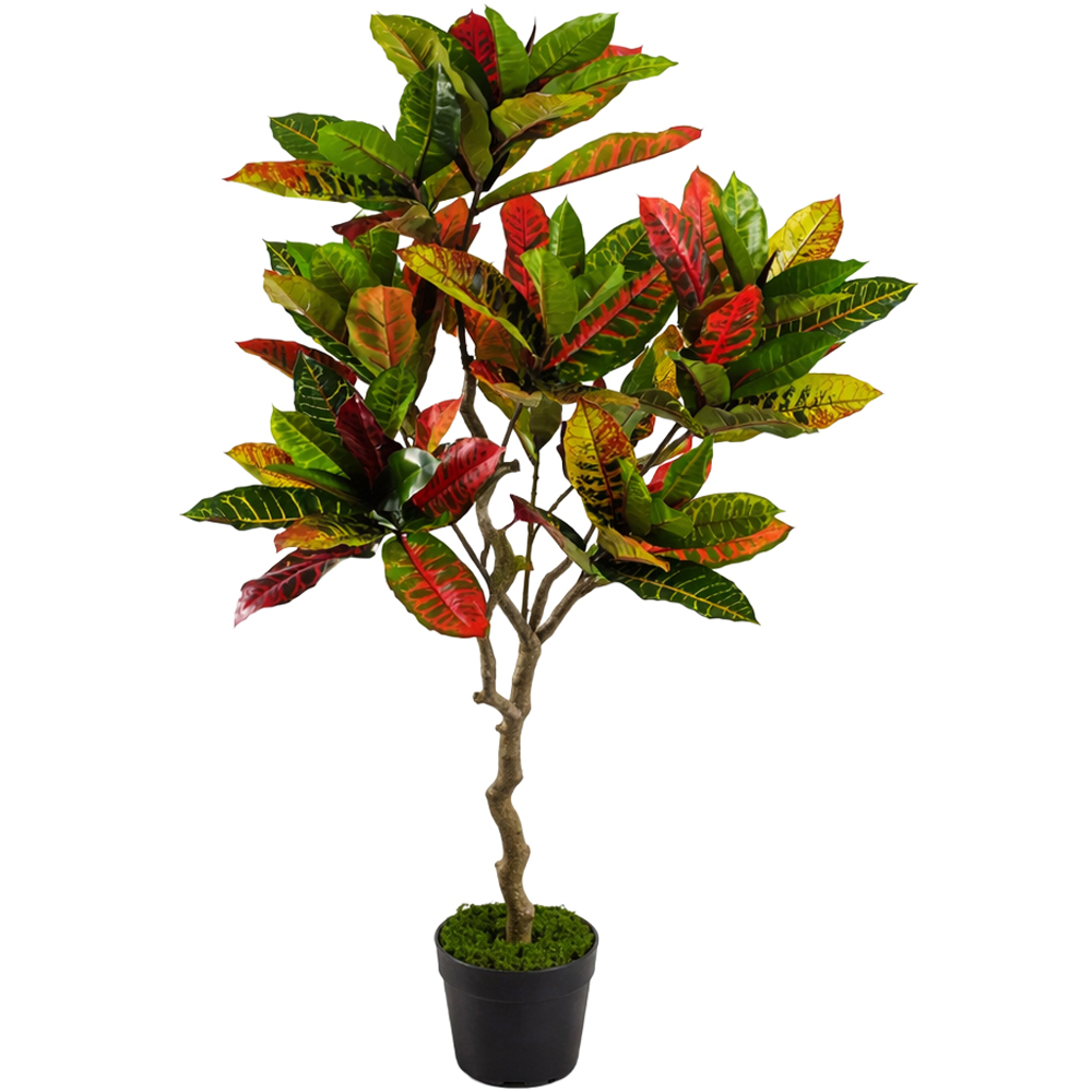 Leaf Multicoloured Codiaeum House Artificial Plant 4ft Image 1