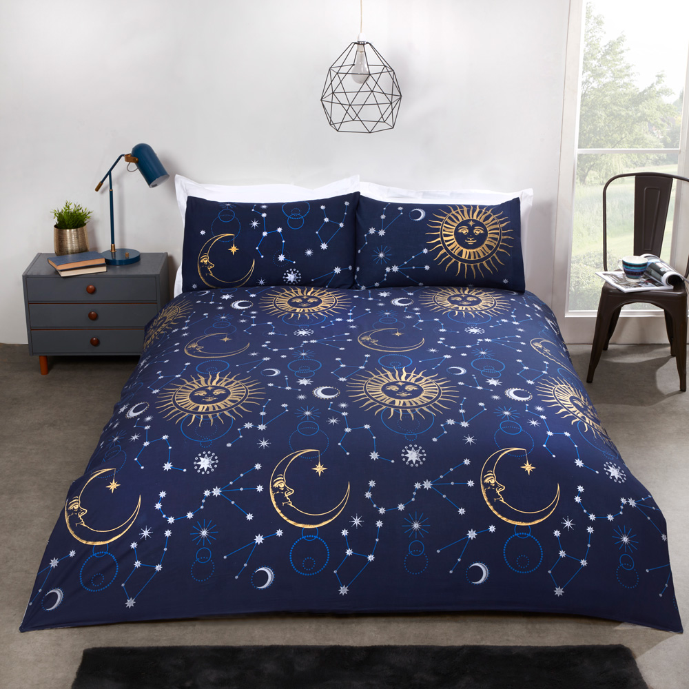 Rapport Home Celestial King Size Navy Duvet Set Image 1